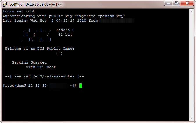 EC2 Logged In